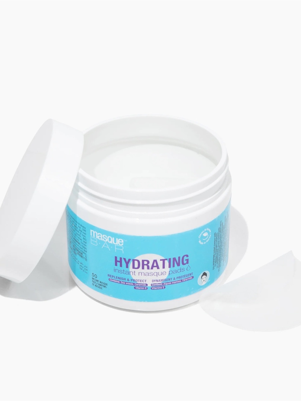Masque Bar Hydrating Instant Masque Pads with Ceramides – 50 Count BNIB